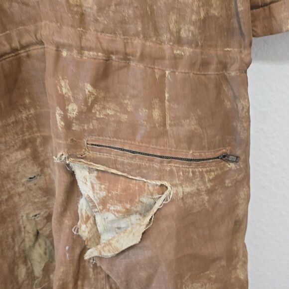 Heathen Brown Long-Sleeve Distroyed  Jumpsuit S - Picture 7 of 10